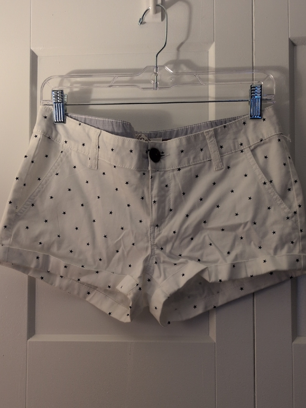 SO White Star-Print Women's Cotton Bermudas